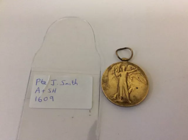 WW1 Argyll & Sutherland Highlanders Pte J Smith 1609 Victory Medal