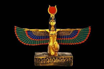 HERMOSA ESTATUA EGIPCIA ANTIGUA Isis Winged Power Health Diosa de la fertilidad