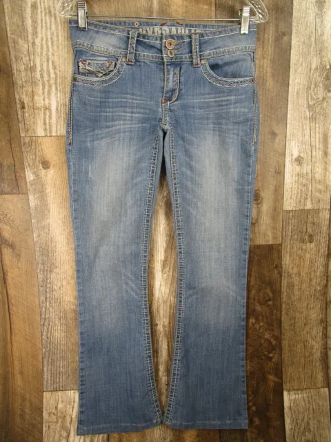 Hydraulic Jeans Womens 5/6 Blue Stretch Blend Medium Wash Lola Boot Cut Used