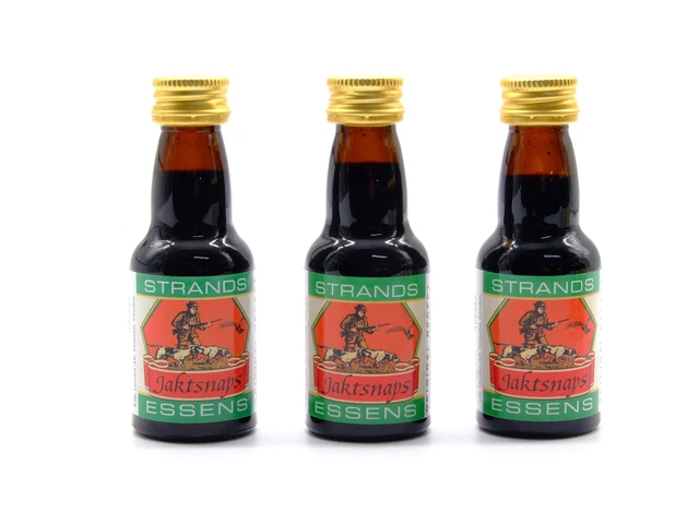 3 x Jaktsnaps 25 ml - Esencia para alcohol, esencia de vodka, esencia aromatizante