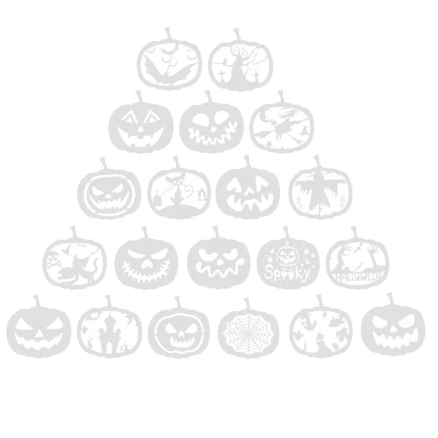 20 piezas Plantilla Dibujo Halloween 15x15cm 25 Seda Niño