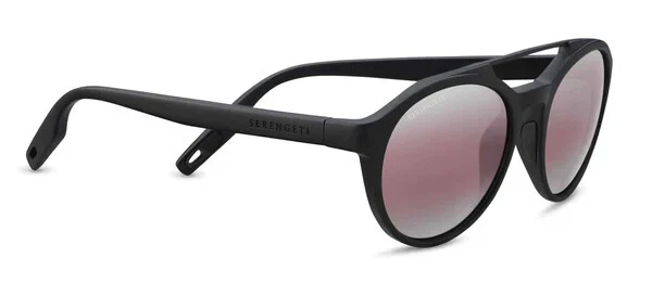 Serengeti Sunglasses Leandro 8593 Satin Black Polarized  Sedona Bi Mirror