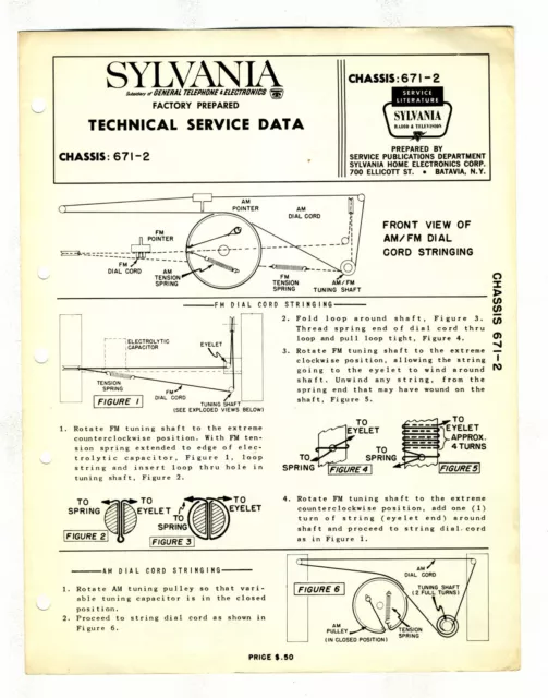 Sylvania -  Chasis 671-2 -  Service Manual  Original Book