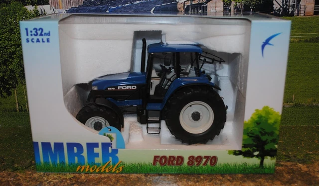 Tractor De Juguete Ford 6640 SL 4x4 A Escala 1:32 De IMBER - Color Azul, Stock Antiguo Nuevo