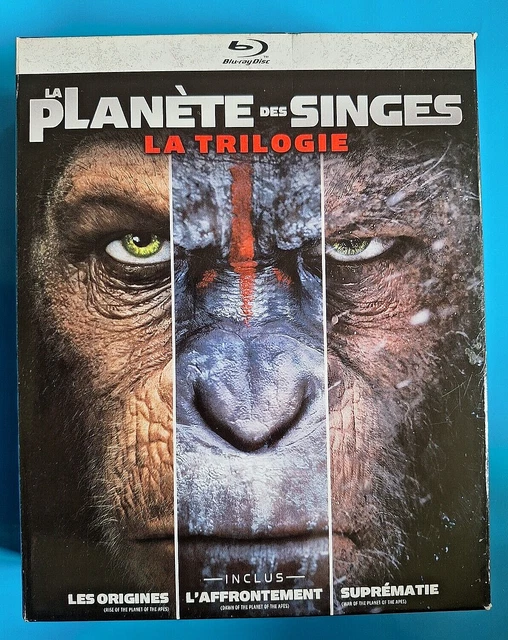 COFFRET LA PLANÈTE des Singes la trilogie Intégrale 3 Films BluRay comme neuf EUR 30,00