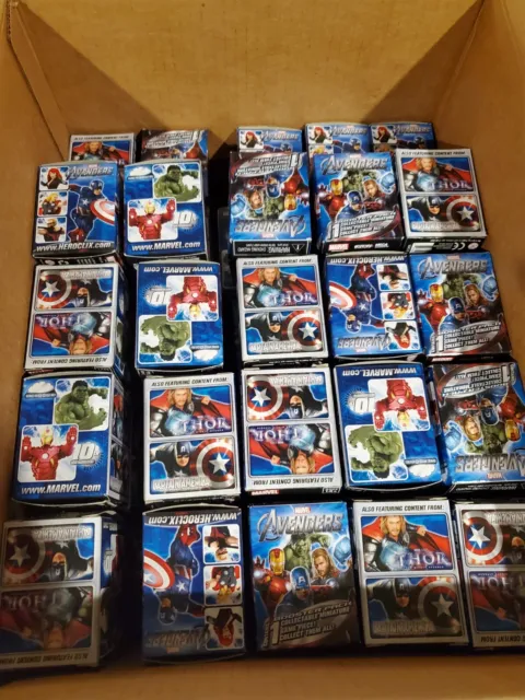 Lot Of 140 Brand New Sealed Marvel Avengers Heroclix Booster Packs NOT SEARCHED