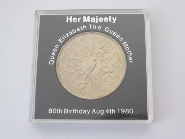 1980 Queen Elizabeth The Queen Mother 80th BIRTHDAY COMMEMORATIVE CROWN COIN