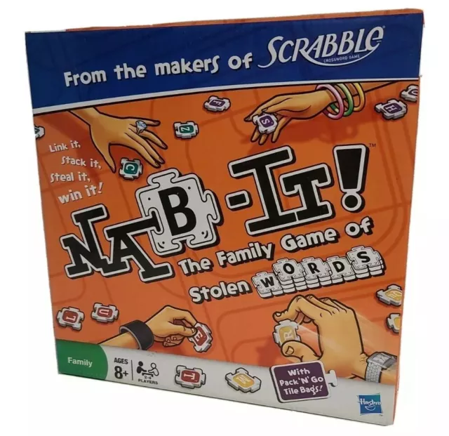 Nab-It The Family Game Of Stolen Words (from Scrabble makers) Hasbro Board Game