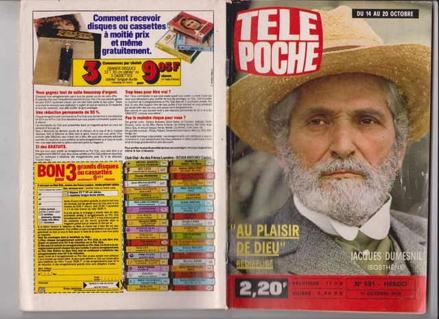 Tele Poche 1978 N°661 Complet - Jacques Dumesnil