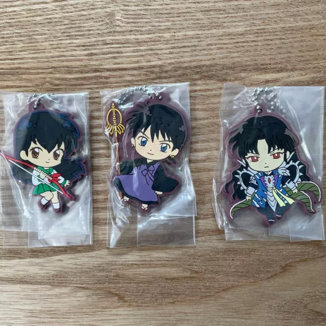 Japanese animation InuYasha 3 rubber strap Kagome Miroku Naraku difficult to get