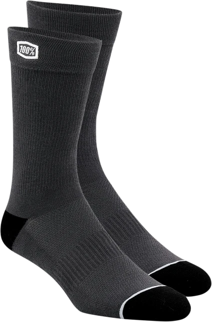 100% 20050-00002 Sock Solid Gy Sm/Md Calza Crew