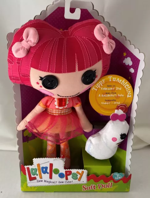 Lalaloopsy Soft 10" Rag Doll Tippy Tumblelina Pet Swan Plush Mip Lalaloopsy Soft 10" Rag Doll Tippy Tumblelina Pet Swan Plush Mip