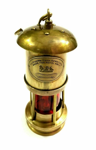 Vintage Antik Messing kleine Lampe Vintage nautischen Schiff Boot Licht...