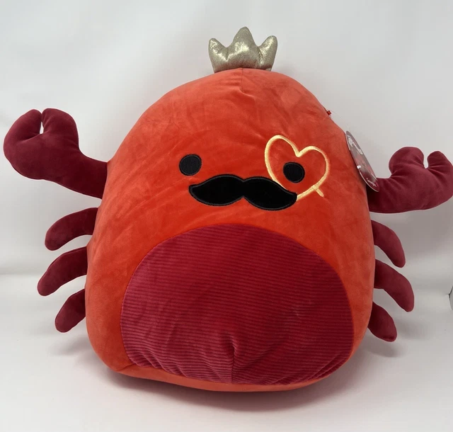 SQUISHMALLOWS 14” King Crab VALENTINES Day 2024 Kellytoy Plush