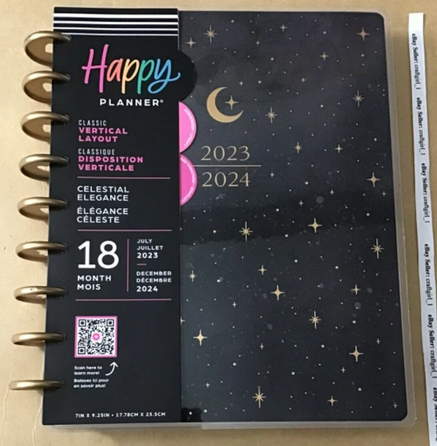 NEW! HAPPY PLANNER 20232024 CELESTIAL ELEGANCE Classic VERTICAL 18