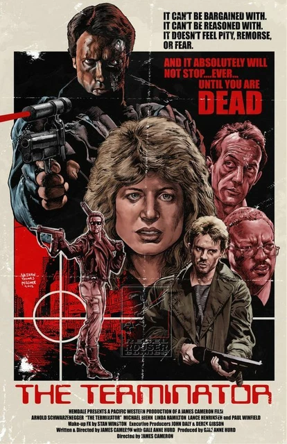 Affiche de film vintage Terminator 2Jugment Day Arnold Schwarzenegger - France