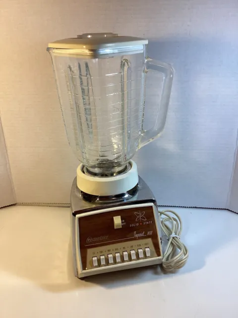 Vintage Oster Osterizer Imperial VIII 542 A Blender Chrome Glass MCM 8 Speed