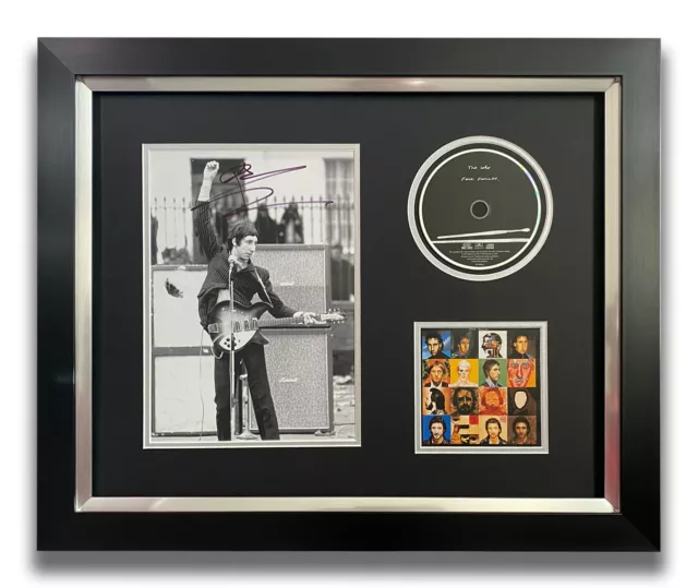 Pete Townshend Hand Signed Framed Cd Display - The Who - Face Dances.