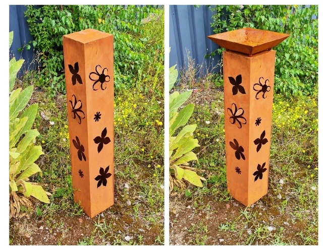 Säule Rost Edelrost Stele Säule Aus Rost Gartendeko Ellas Dekokrempel Metallmichl Rostikal Rostig 26