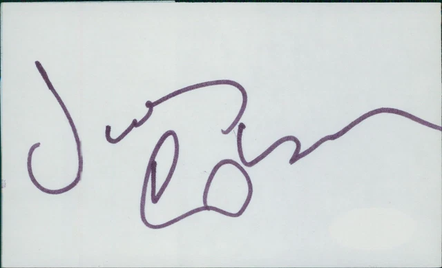 James Coburn Actor Signed 3x5 Index Card JSA Authenticated