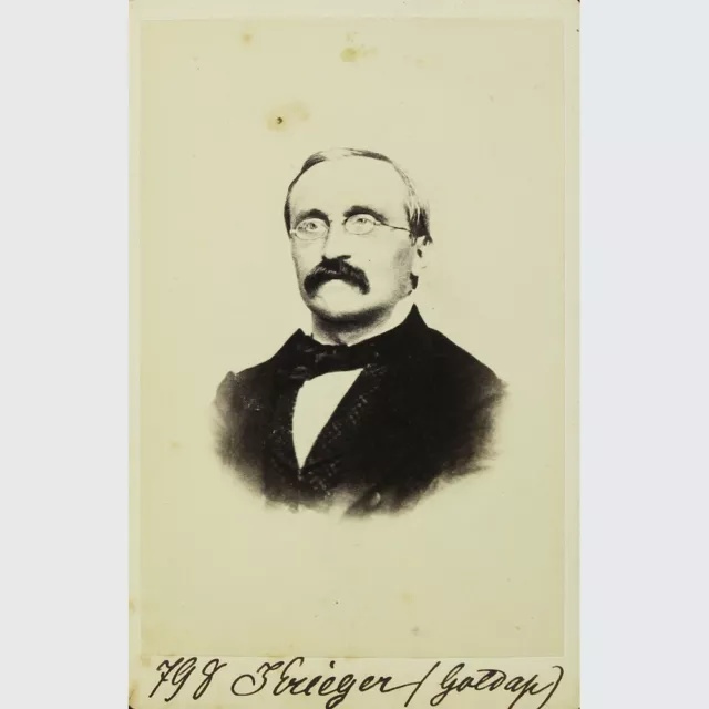 Ferdinand Leopold Krieger (Jurist und Abgeordneter in Ostpreußen). CDV um 1870.