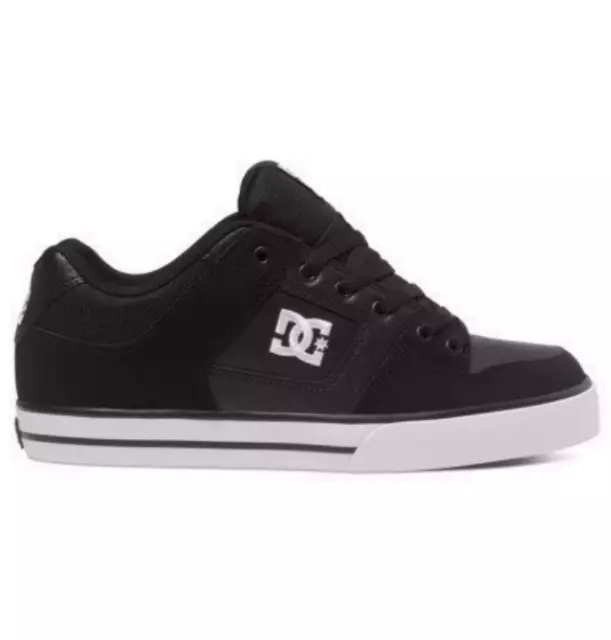 New Dc Shoes Men's Pure Shoes Sneaker Shoes - Black/White -Rrp$109 - Freepost