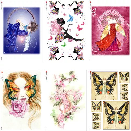 Paper Designs - Decoupage Rice Paper Super A4 Sheet - FAIRIES