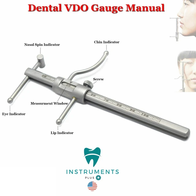 Prosthodontics VDO Ruler Manual Dental Venus Apollo Gauge Dentistry Instruments