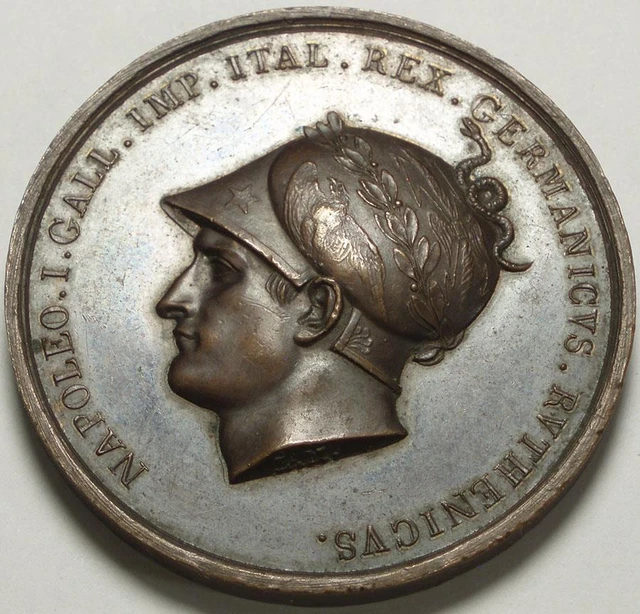 1805 "VIENNA CAPTA" Large HIGH-RELIEF Bronze "NAPOLEON BONAPARTE" Medal ORIGINAL