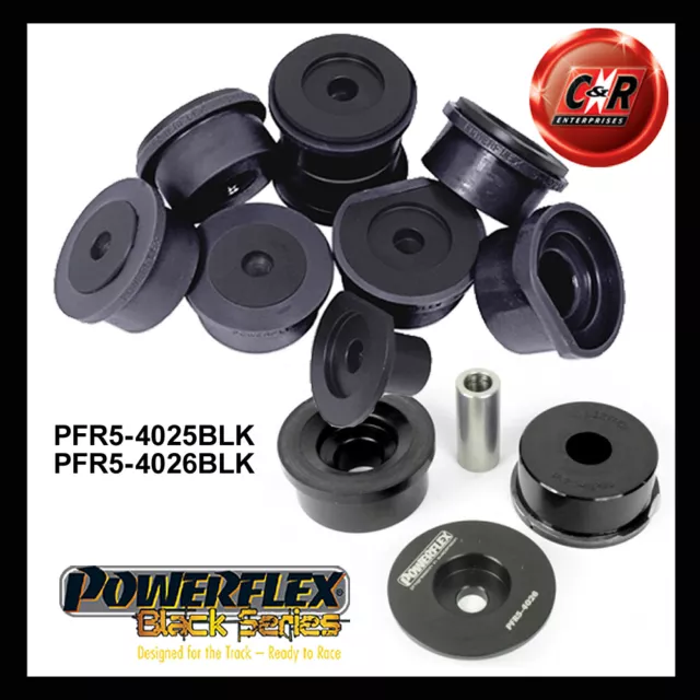 Powerflex Black RrDiff Mnt Bushes For BMW F82 F83 M4 2014on PFR5-4025BLK/4026BLK