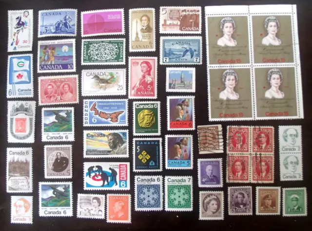 Canada Stamps  $2.67fv  MLH  &  2 used bks.of 4 and old used coil   Lot#J7