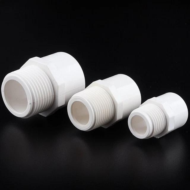 1/2"To 2" Male Thread PVC Pipe Quick Equal Straight Connectors Garden Irrigatio 11