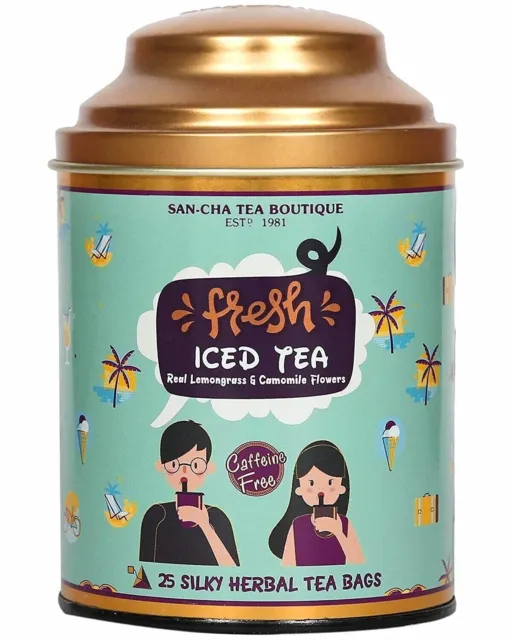 Sancha Tea Boutique Fresh Iced Tea| 25 Pyramid Tea Bags Free Shipping World Wide