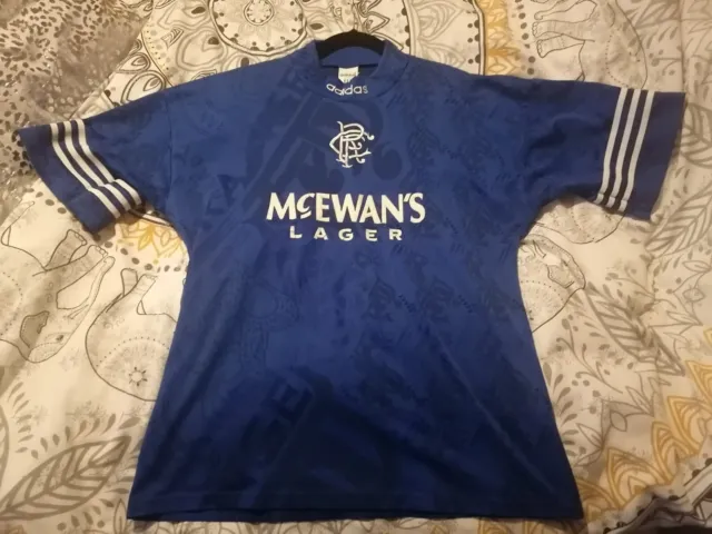 Rangers Home Football Shirt 1994/96 Adults Small Adidas D129