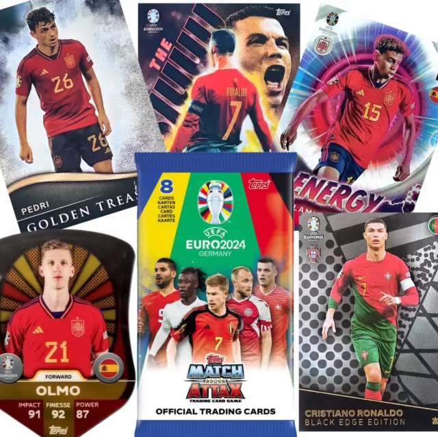 TOPPS UEFA EURO 2024 Match Attax -- Black Edge -- Chrome Shields -- Energy