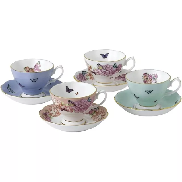 Miranda Kerr for Royal Albert Friendship Bone China Teacup and Saucer Set of 4