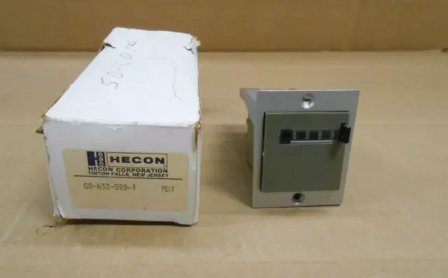 1 Nib Hecon Go-432-589-1 G0-432-589-1 4 Digit Counter 110Vac (3 Available)