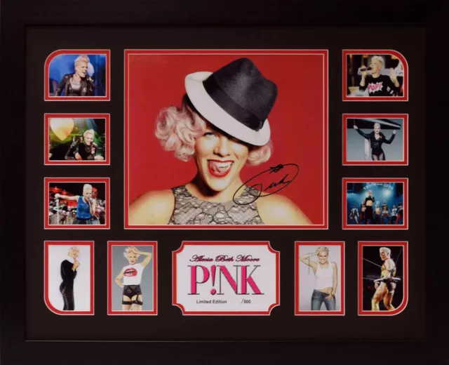 Pink Limited Edition Framed Signed Memorabilia
