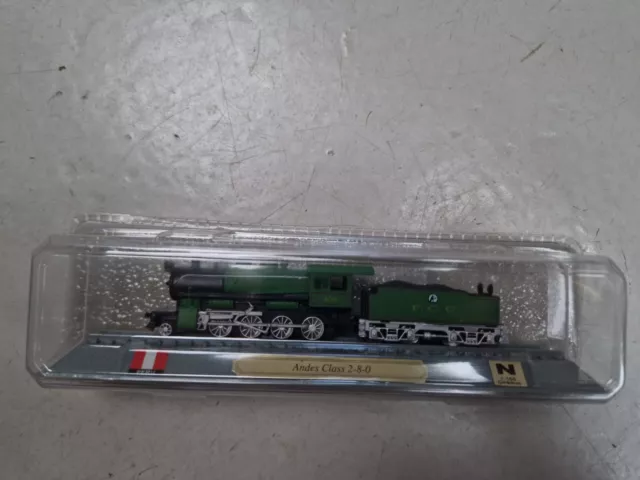 New Del Prado N Guage 1/160 - Andes Class 2-8-0 Peru Loco Locomotive Train Model