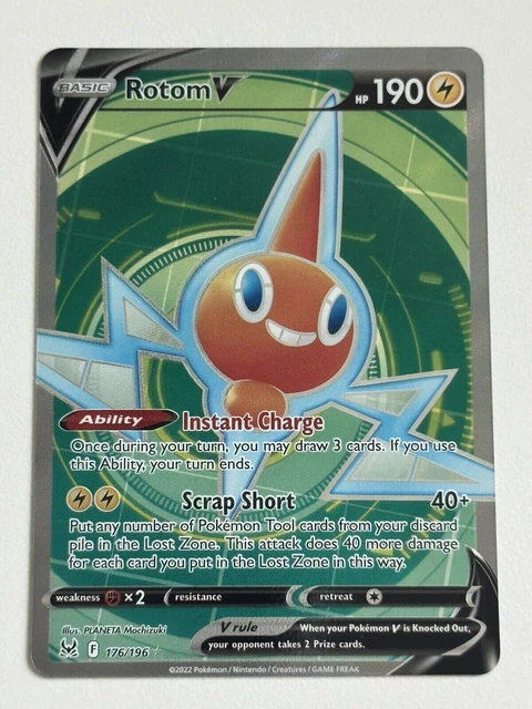 The Rarest Rotom Card POKÉMON TCG ROTOM V 176/196 Lost Origin ULTRA RARE NM/M $6.50 - PicClick CA