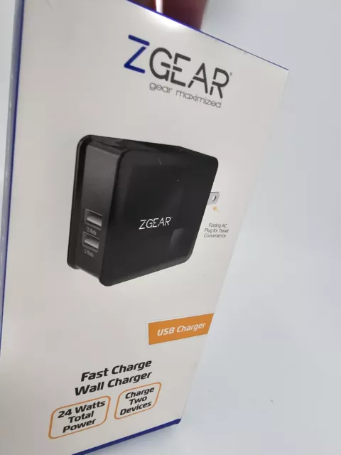 ZGEAR Fast Charge Wall Charger USB Charger 24W Two Port