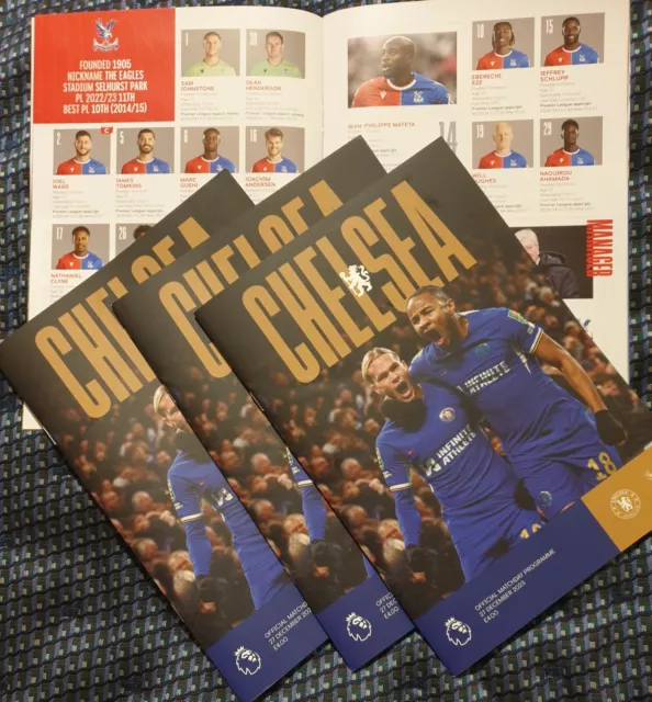 CHELSEA v CRYSTAL PALACE PREMIER LEAGUE PROGRAMME 27/12/2023 BUY IT NOW