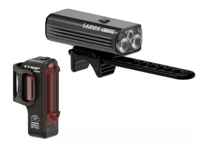 Lezyne Makro Drive 1300XXL LED Scheinwerfer Fahrradlampe & Streifen Pro