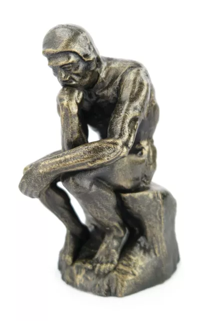 Escultura El Pensador Hierro 26cm Rodin Figura Estatua Fines En Estilo Antiguo