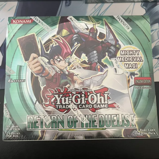 YuGiOh Return of the Duelist 1st Edition Booster Box 24 Packs New Sealed