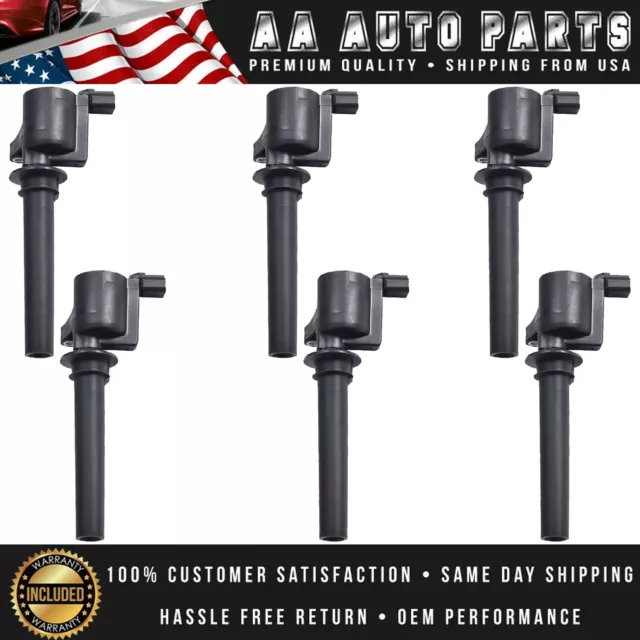 Set of 6 Ignition Coils For Ford Escape Mazda Mercury 3.0L V6 FD502 DG500 DG513