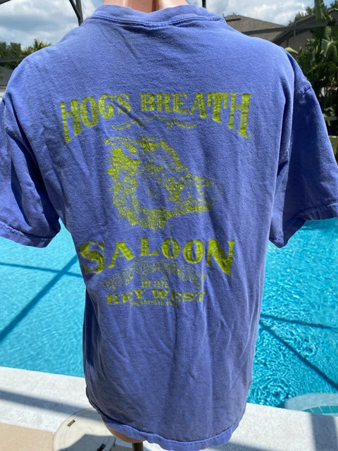 Comfort Colors  Key West Hogs Breath Saloon Purple T Shirt Mens M Medium