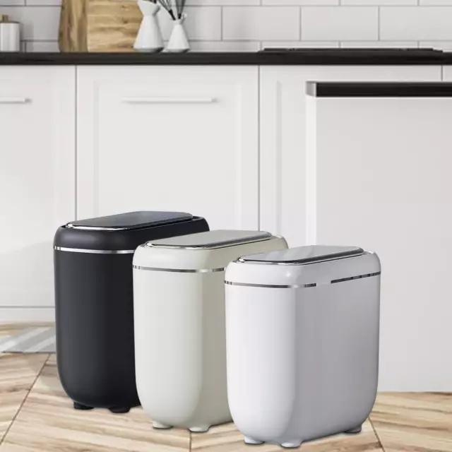 Touchless Garbage Can Narrow Trash Bin Recycling Rubbish Basket Kitchen Trash
