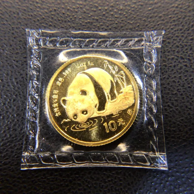 1987-S 10Y 10-Yn 10 Yuan SEALED 1/10 OZ. PANDA GOLD COIN CHINA !