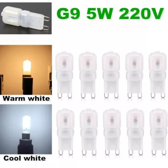 10X G9 LED 5W Capsule Light Bulb True Replacement For G9 Halogen Light Bulbs